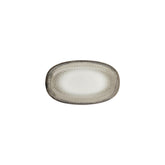 Spazio 9.5" x 5.75" x h:1" Oval Decorated Vitrified Platter (1 each)