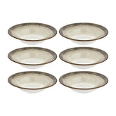 Spazio dia.10.75" h:2.5" 17 oz. Round Decorated Vitrified Deep Plate (Set of 6)