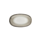 Spazio 11.5" x 7" x h:1.25" Oval Decorated Vitrified Platter (1 each)