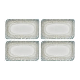 Vista 9.5" x 6" Rectangular Green Vitrified Plate (Set of 4)