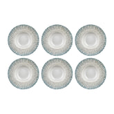 Vista dia.9.75" h:2" 14 oz. Round Blue Vitrified Deep Plate (Set of 6)