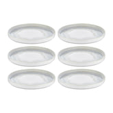 Wave dia.10.75" Round Blue Vitrified Plate (Set of 6)