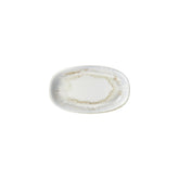 Wave 9.5" x 5.75" x h:1" Oval Blue Vitrified Platter (1 each)