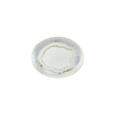 Wave 9.75" x 7.5" x h:1" Oval Blue Vitrified Platter (Set of 4)