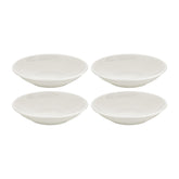 Gourmet dia.5" h:1" 5 oz. Round Warm White Vitrified Deep Plate (Set of 4)