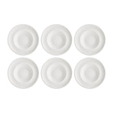 Gourmet dia.10.75" h:2.5" 17 oz. Round Warm White Vitrified Deep Plate (Set of 6)