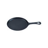 Turgla Cast Iron 9.25" x 7" x h:1" Oval Black Cast Iron Pan