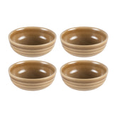 Bonna China Terra Pott Bowl dia.5.75" h:2" 16 oz. Round Brown Porcelain Bowl (Set of 4)