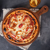 Turgla Wood dia.17" h:0.75" Round Brown Wood Serving (1 each)