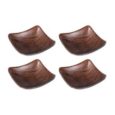 Turgla EcoGrain 4.75" x 4.75" x h:1.5" 7 oz. Square Brown Composite Bowl (Set of 4)