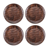Round Brown Composite Platedia.6.75" (Set of 4)