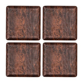 Turgla EcoGrain 8.75" x 8.75" Square Brown Composite Plate (Set of 4)