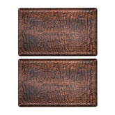 Turgla EcoGrain 10.5" x 6.5" Rectangular Brown Composite Plate (Set of 2)