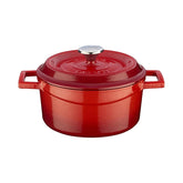 Turgla Cast Iron dia.5" h:2.5" 18 oz. Round Red Cast Iron Dutch Oven (1 each)