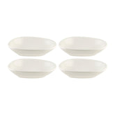 Vago 4" x 3" x h:0.75" 1 oz. Organic Warm White Vitrified Bowl (Set of 4)