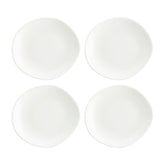 Vago 6" x 5.5" Organic Warm White Vitrified Plate (Set of 4)