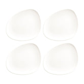 Vago 7.5" x 6" Organic Warm White Vitrified Plate (Set of 4)