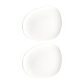 Vago 13" x 10.75" Organic Warm White Vitrified Plate (Set of 2)