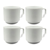 Delta dia.3.25" h:3" 10 oz. Round White Porcelain Mug (Set of 4)