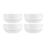 X-tanbul dia.3" h:1.25" 3 oz. Round White Porcelain Bowl (Set of 4)
