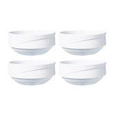 X-tanbul dia.4" h:1.75" 8 oz. Round White Porcelain Bowl (Set of 4)