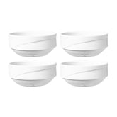 X-tanbul dia.4.75" h:2" 13 oz. Round White Porcelain Bowl (Set of 4)