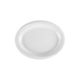 X-tanbul 11.25" x 8" x h:1" Oval White Porcelain Platter (1 each)