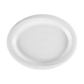 X-tanbul 15.25" x 12" x h:1.5" Oval White Porcelain Platter (1 each)