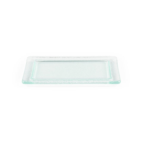 Turgla Fusion Glass 13" x 8" x h:0.5" Rectangular Clear Glass Platter (1 each)