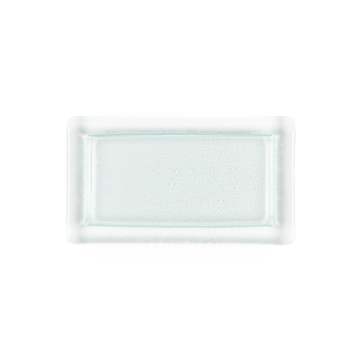 Turgla Fusion Glass 13" x 8" x h:0.5" Rectangular Clear Glass Platter (1 each)