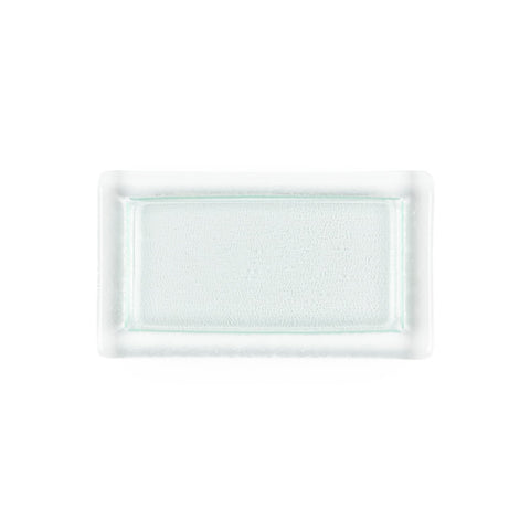 Turgla Fusion Glass 13" x 8" x h:0.5" Rectangular Clear Glass Platter (1 each)