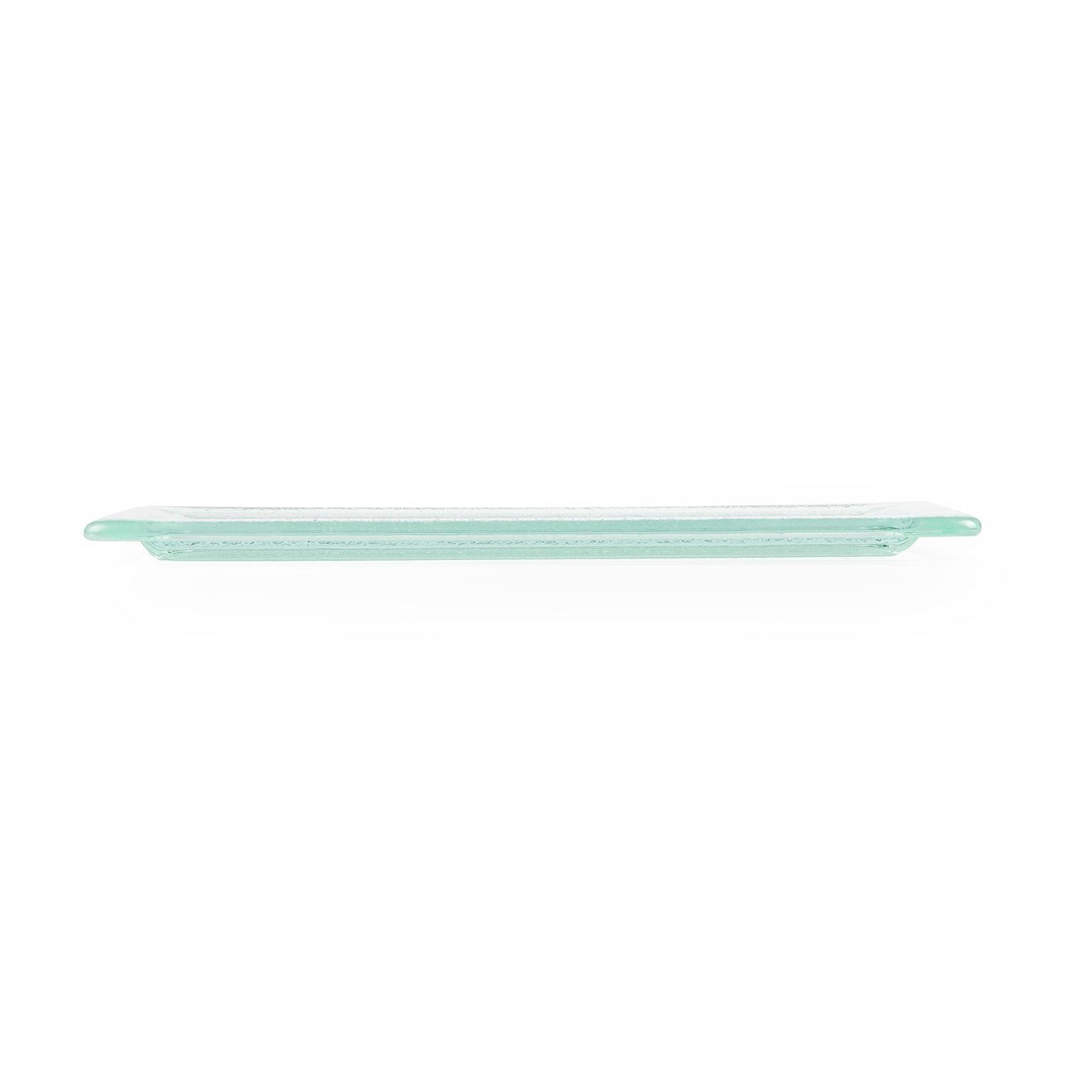 Turgla Fusion Glass 17.75" x 10" x h:0.75" Rectangular Clear Glass Platter (1 each)