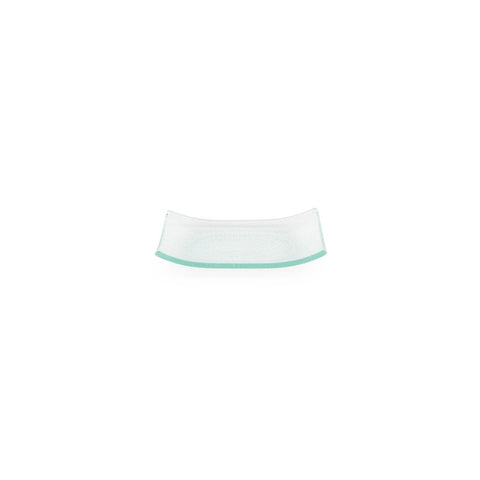 Turgla Fusion Glass 7.75" x 5" x h:0.75" Rectangular Clear Glass Platter