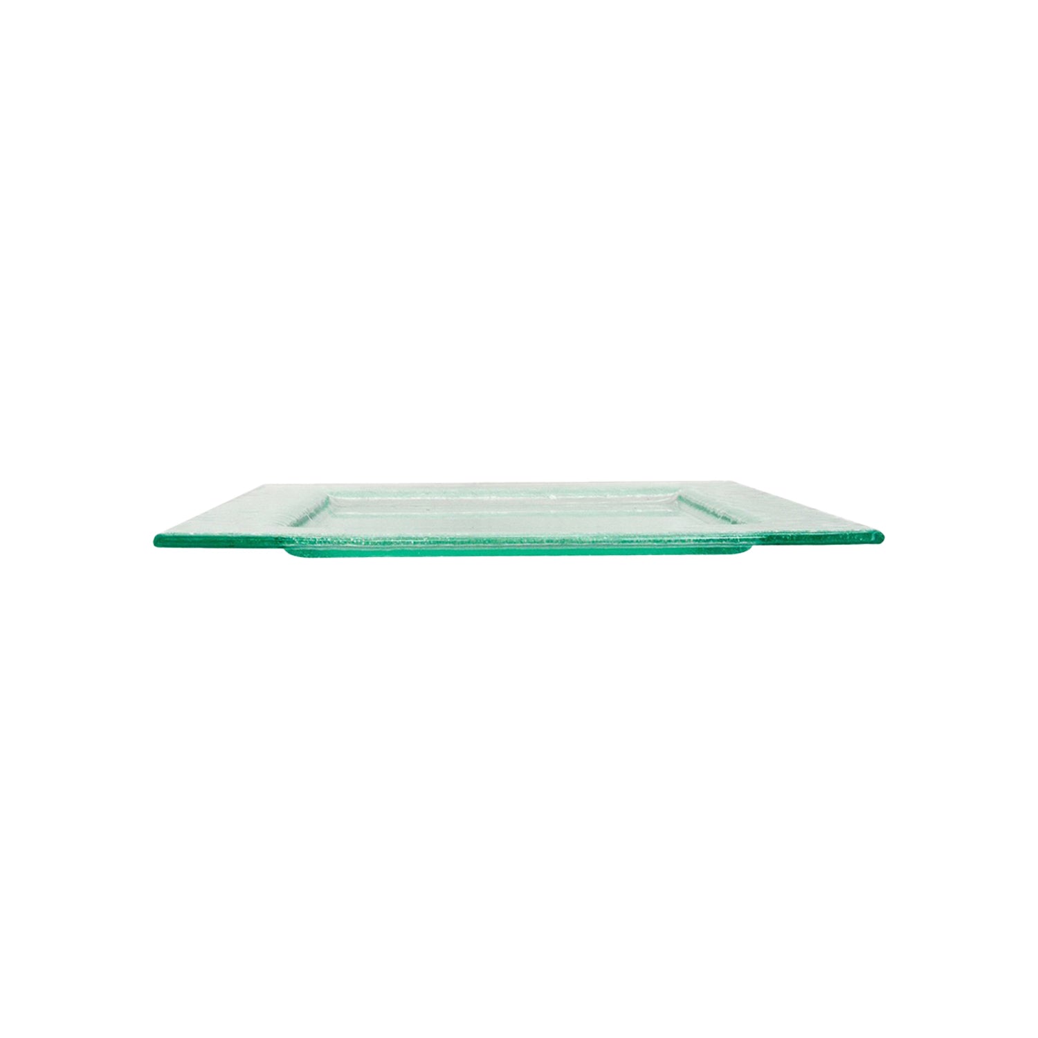 Turgla Fusion Glass 8.75" x 8.75" Square Clear Glass Plate (Set of 2)