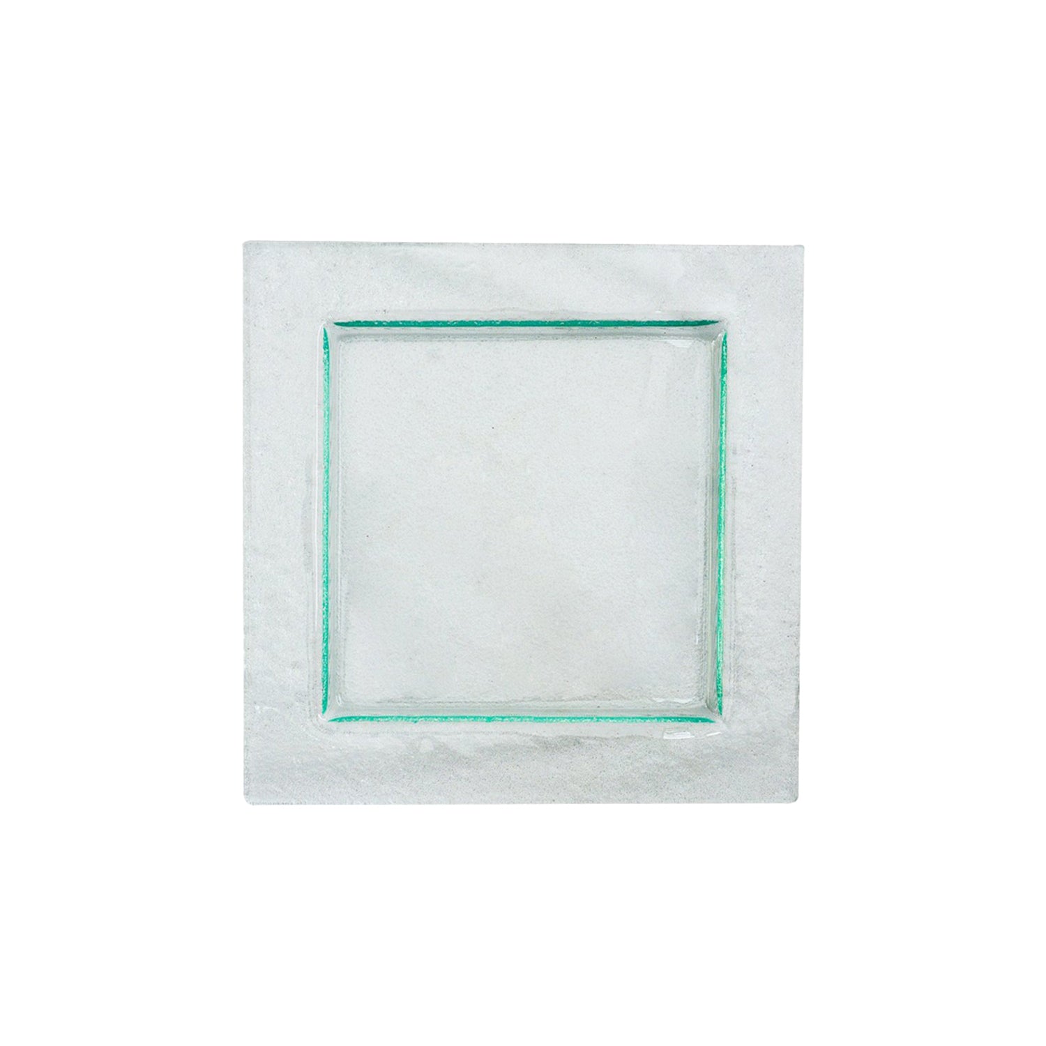 Turgla Fusion Glass 8.75" x 8.75" Square Clear Glass Plate (Set of 2)