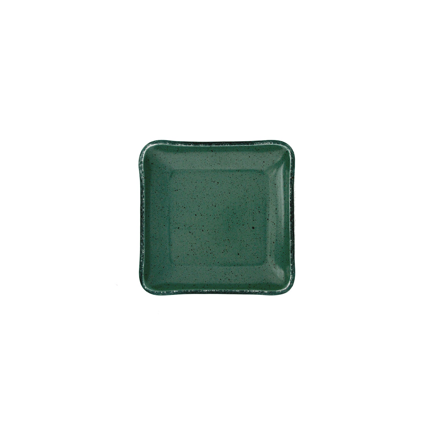 Turgla Fusion Glass 5.75" x 5.75" Square Agave Glass Plate (Set of 2)