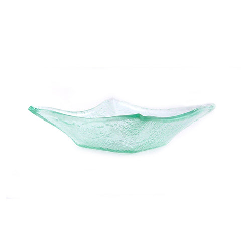 Glass Dinnerware 7.5" x 7.5" x h:2" 15 oz. Square Clear Glass Deep Plate (Set of 2)