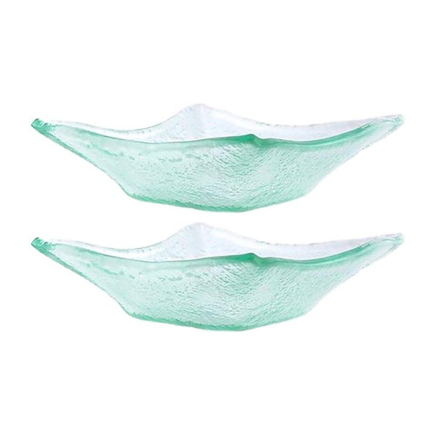 Glass Dinnerware 7.5" x 7.5" x h:2" 15 oz. Square Clear Glass Deep Plate (Set of 2)