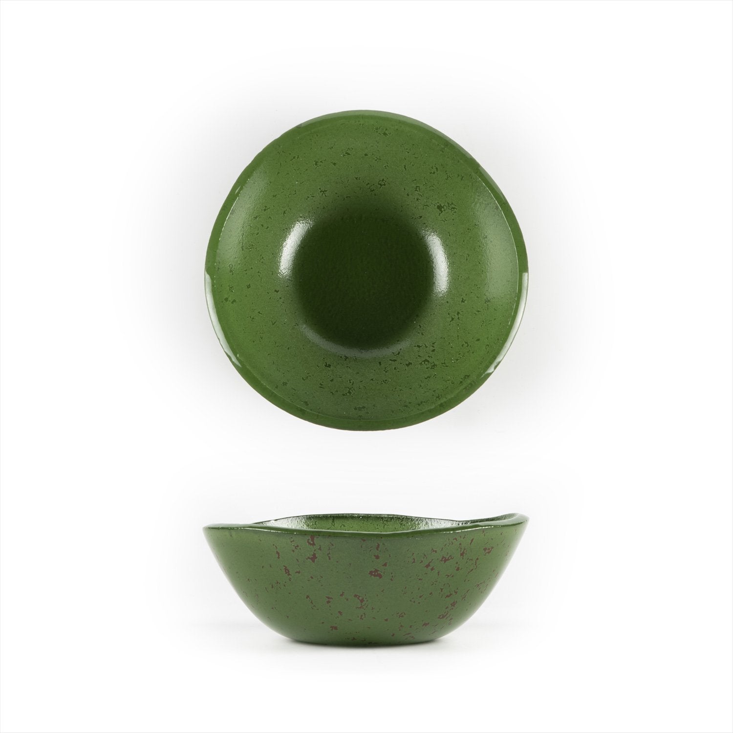 Turgla Fusion Glass dia.5.5" h:2" 14 oz. Round Basil Glass Bowl
