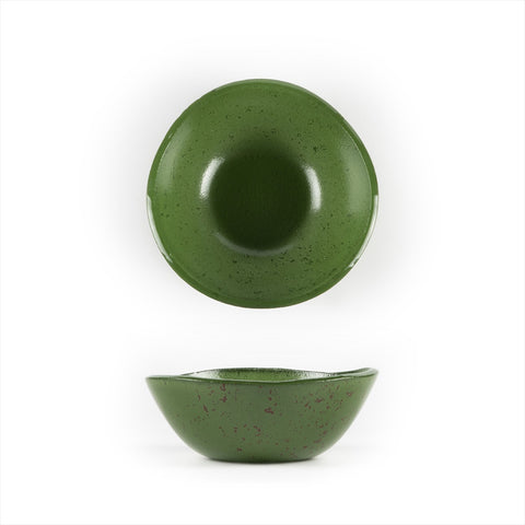 Turgla Fusion Glass dia.5.5" h:2" 14 oz. Round Basil Glass Bowl