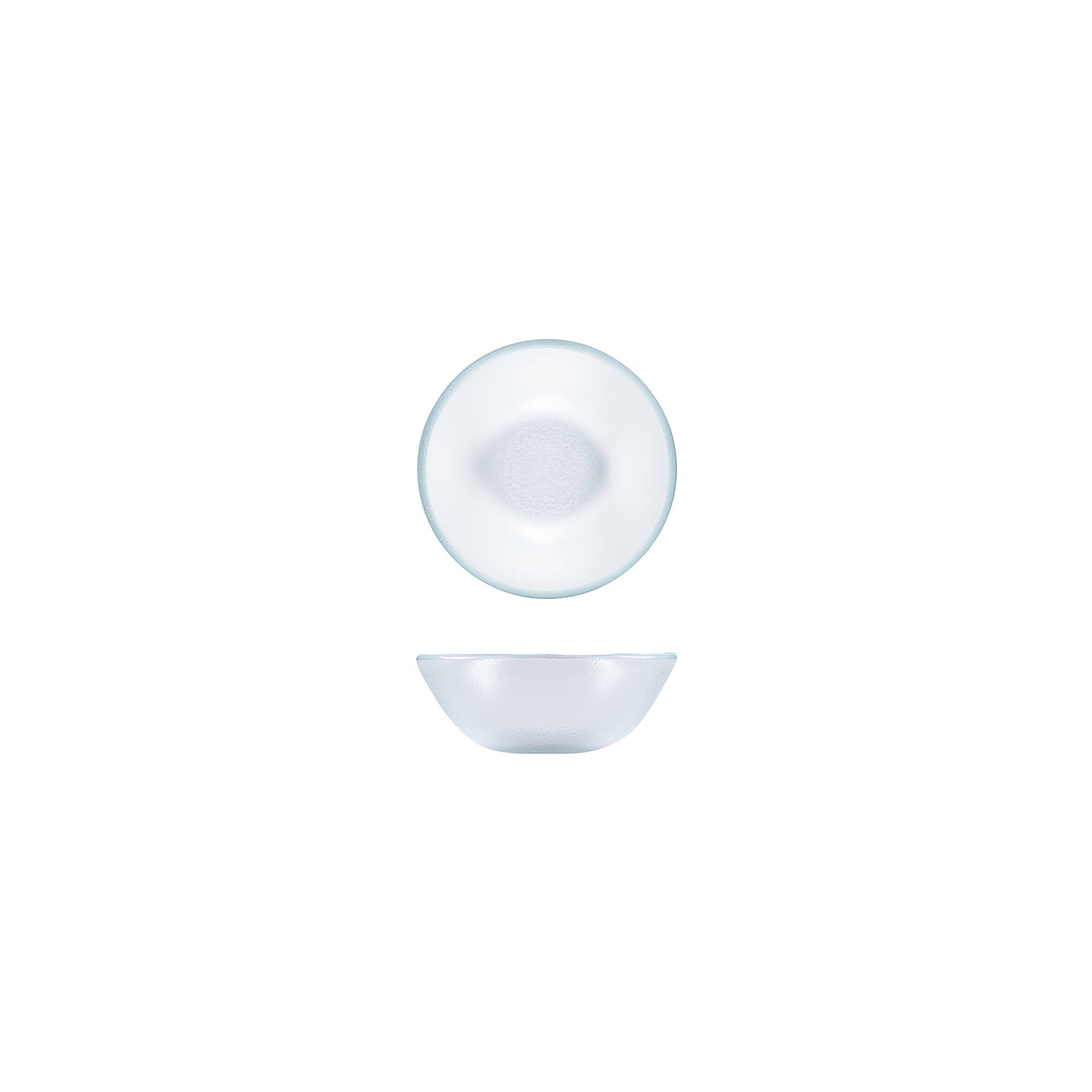Glass Dinnerware dia.5.5" h:2" 14 oz. Round Clear Glass Bowl (Set of 2)