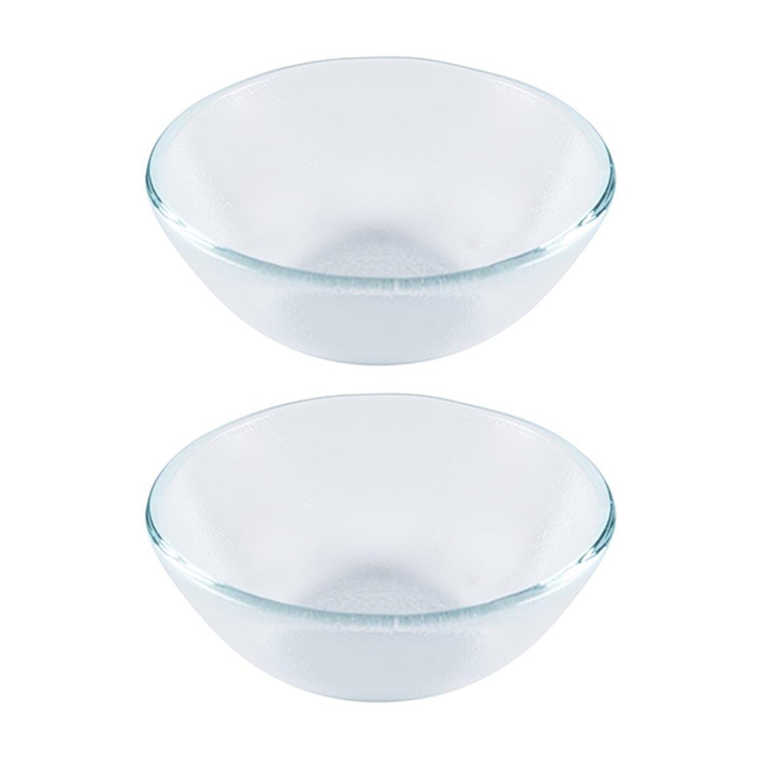 Glass Dinnerware dia.5.5" h:2" 14 oz. Round Clear Glass Bowl (Set of 2)