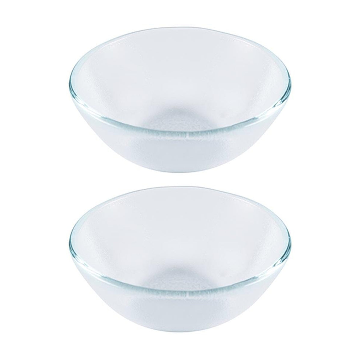 Glass Dinnerware dia.5.5" h:2" 14 oz. Round Clear Glass Bowl (Set of 2)