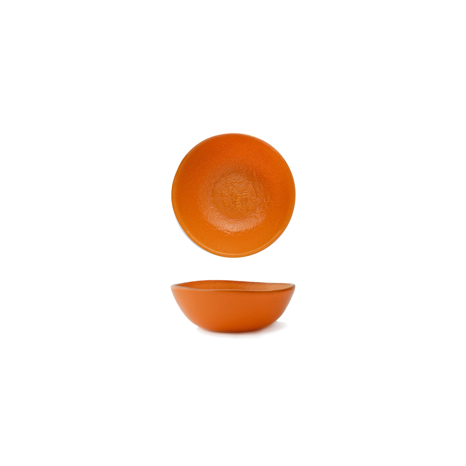 Glass Dinnerware dia.5.5" h:2" 14 oz. Round Turmeric Glass Bowl (Set of 4)