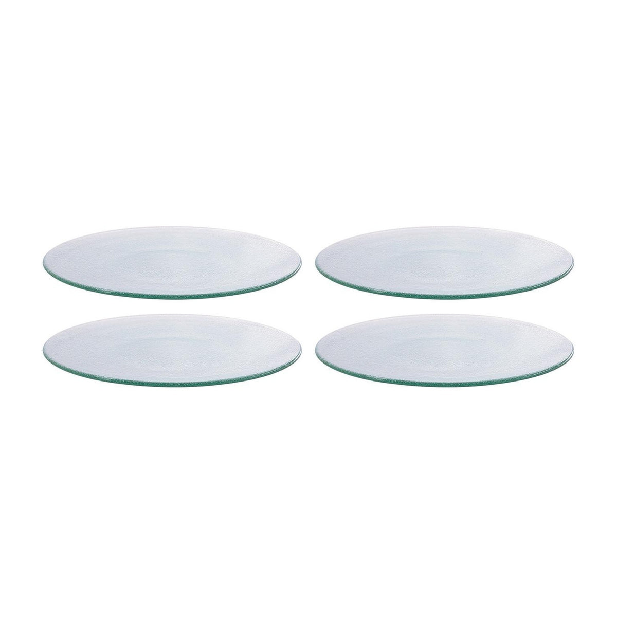 Glass Dinnerware dia.6" Round Clear Glass Plate (Set of 4)