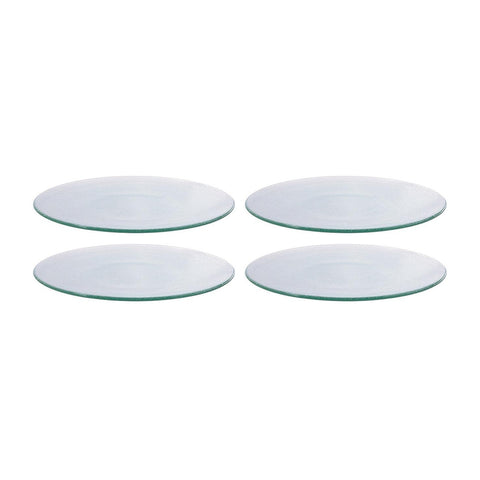 Glass Dinnerware dia.6" Round Clear Glass Plate (Set of 4)
