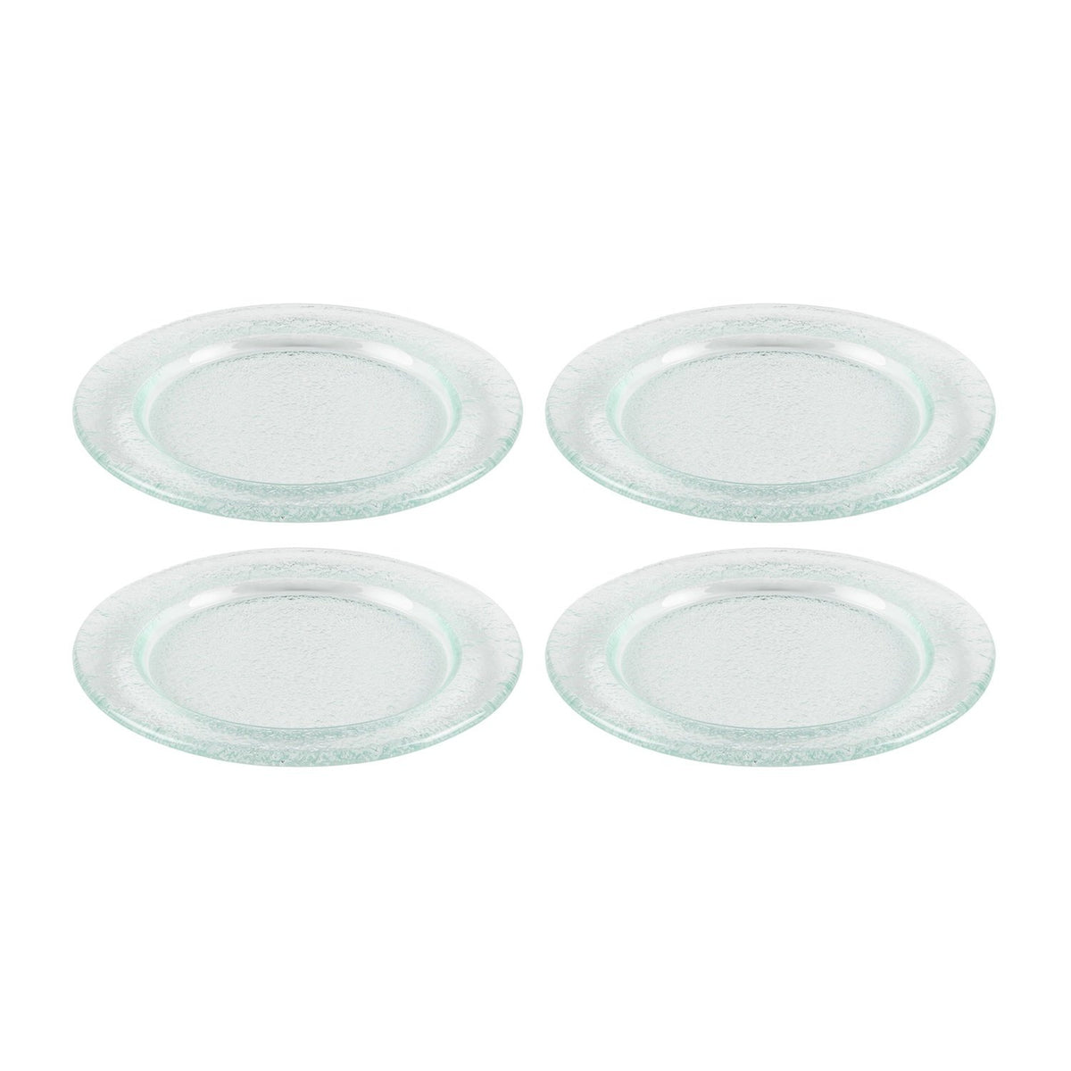 Glass Dinnerware dia.7.75" Round Clear Glass Plate (Set of 4)