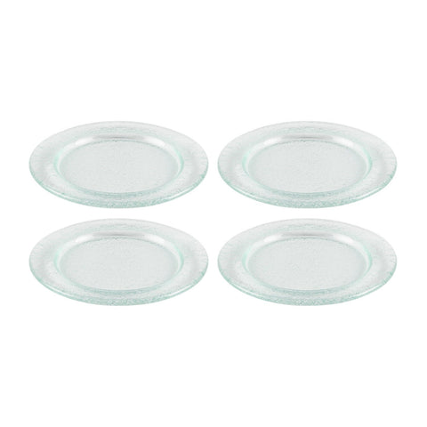 Glass Dinnerware dia.7.75" Round Clear Glass Plate (Set of 4)