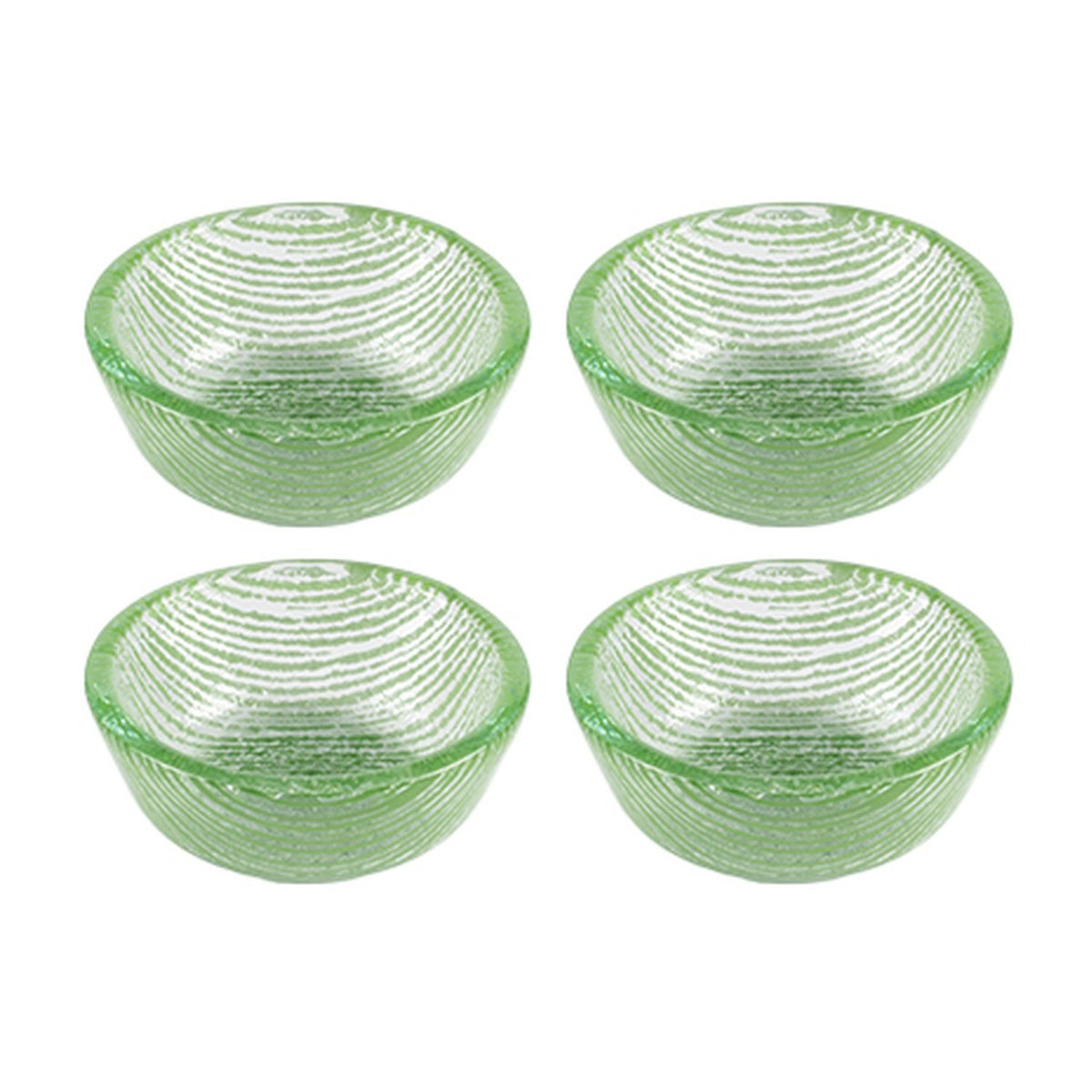 Glass Dinnerware dia.2.75" h:1.25" 4 oz. Round Green Glass Ramekin (Set of 4)