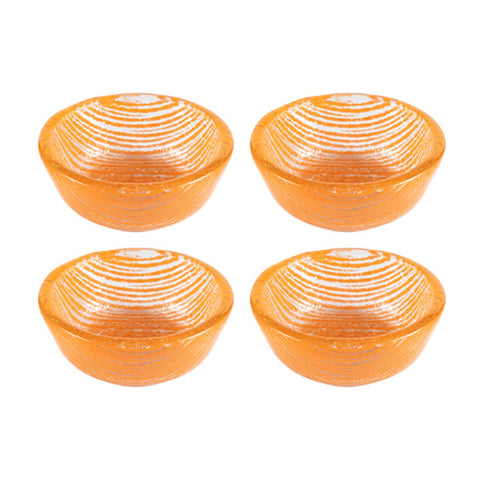 Glass Dinnerware dia.2.75" h:1.25" 4 oz. Round Orange Glass Ramekin (Set of 4)
